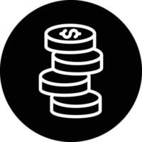 stack av mynt vektor ikon design