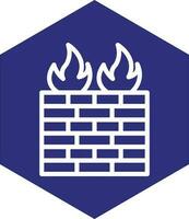 Firewall-Vektor-Icon-Design vektor