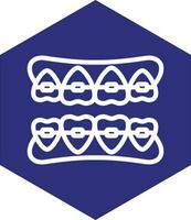 Zahn Hosenträger Vektor Symbol Design
