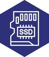 ssd-Karten-Vektor-Icon-Design vektor