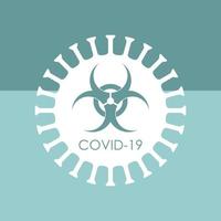coronavirus-ikon med bild av ett farligt virus vektor