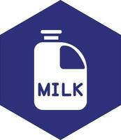 Milchflaschen-Vektor-Icon-Design vektor