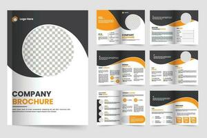 broschyr mall layout design och företags- minimal flersida broschyr mall design vektor