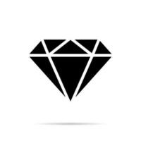 diamant, pärla ikon vektor. dyrbar sten begrepp vektor