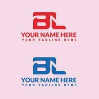 bl Brief Logo oder bl Text Logo und bl Wort Logo Design. vektor