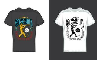 baseboll logotyp och t-shirt design vektor