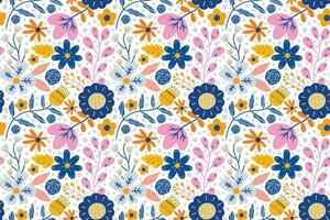 bunt retro Sommer- Blume nahtlos Muster vektor