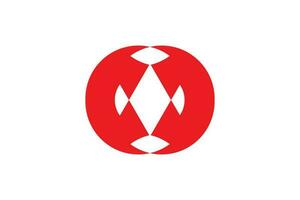 abstrakt röd cirkel logotyp prov, vektor illustration. röd cirkel