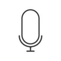 Mikrofon Lautsprecher Linie Stil Symbol isoliert Vektor Illustration