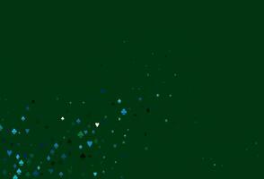 hellblauer, grüner Vektorhintergrund mit Kartenzeichen. vektor