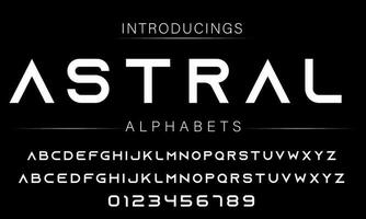 sporter minimal tech font brev uppsättning. lyx vektor typsnitt för företag. modern gaming typsnitt logotyp design.