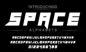 sporter minimal tech font brev uppsättning. lyx vektor typsnitt för företag. modern gaming typsnitt logotyp design.