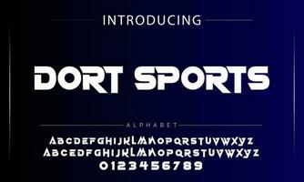 Sport minimal Technik Schriftart Brief Satz. Luxus Vektor Schrift zum Unternehmen. modern Spielen Schriftarten Logo Design.