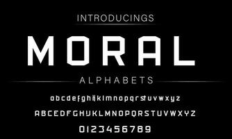 sporter minimal tech font brev uppsättning. lyx vektor typsnitt för företag. modern gaming typsnitt logotyp design.