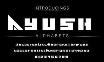 sporter minimal tech font brev uppsättning. lyx vektor typsnitt för företag. modern gaming typsnitt logotyp design.