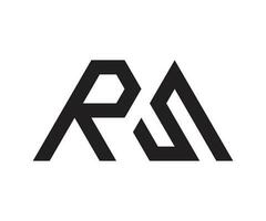 rs logotyp design vektor mall