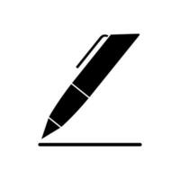 skrivning vektor ikon. anteckningar illustration tecken. författare symbol. lägga märke till logotyp.