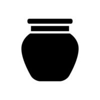 glas burk ikon vektor. flaska illustration tecken. bevarande symbol på vit bakgrund. vektor