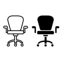 Büro Stuhl Symbol Vektor. Arbeitsplatz Illustration unterzeichnen. Komfort Symbol. vektor