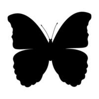 Schmetterling schwarz Silhouette. Schmetterling Symbol isoliert auf Weiß Hintergrund. vektor