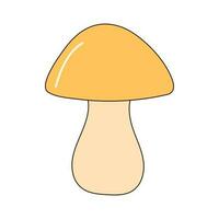 groovig retro Pilz. Jahrgang Hippie psychedelisch Amanita. vektor