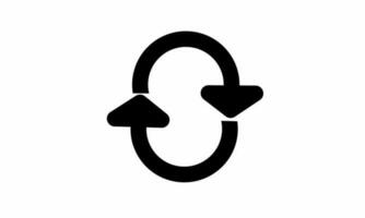 illustration av ladda om tecken eller symbol. en enkel ladda om tecken den där kan vara Begagnade som en enkel logotyp tecken eller symbol för en företag. vektor