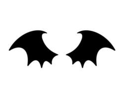 dunkel Flügel Silhouette böse Teufel im das Schatten unheimlich Schläger Flügel auf Halloween Nacht. vektor