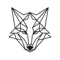 geometrisch Wolf Gesicht Vektor Illustration, perfekt zum Logo Design