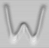 brev med en linjär mönster på en vit bakgrund Vinka vektor