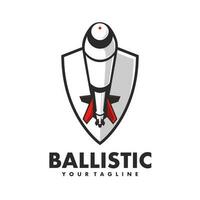 Rakete ballistisch Logo Design Vektor