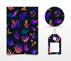 färgrik sömlös blommig mönster med lutning stil. lämplig för tapet, omslag papper, bakgrund, tyg, baner, affisch, kläder, märka, och kort design vektor