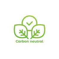 Kohlenstoff neutral Symbol auf Weiss, Vektor