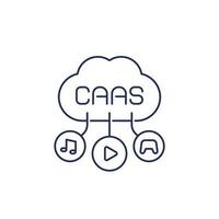 caas Linie Symbol, Inhalt wie ein Bedienung Vektor