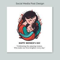 Mütter Tag Sozial Medien Post Design kostenlos vektor
