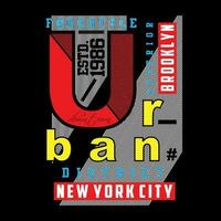 Vektor text ny york urban tema logotyp vektor design