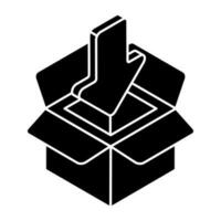 ein editierbar Design Symbol von Verpackung Netz vektor