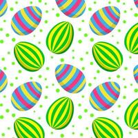 sömlös mönster, påsk ägg på en vit bakgrund. festlig bakgrund, skriva ut, textil, tapet, vektor
