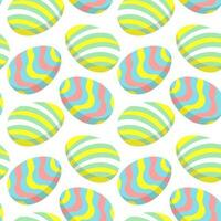 nahtlos Muster, Ostern Eier auf ein Weiß Hintergrund. festlich Hintergrund, drucken, Textil, Hintergrund, Vektor