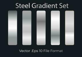 Silber Metall Stahl Gradient Farbe einstellen , Vektor eps Datei