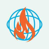 geotermisk källa logotyp illustration vektor