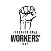 International Arbeitskräfte Tag Logo Symbol Design Vektor Bild