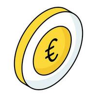 trendig vektor design av euro mynt webb