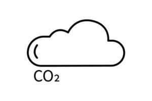 kol dioxid ikon illustration. ikon relaterad till global uppvärmning, co2. linje ikon stil. enkel vektor design redigerbar