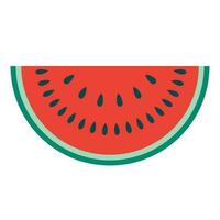 rot Hälfte Schnitt Wassermelone Vektor Symbol