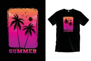 Kalifornien Ozean Seite stilvoll T-Shirt und bekleidung modisch Design mit Palme Bäume Silhouetten, Typografie, drucken, Vektor Illustration. Sommer- Ferien t Hemd Design Vektor.