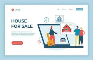 par välja hus för hyra använda sig av bärbar dator vektor