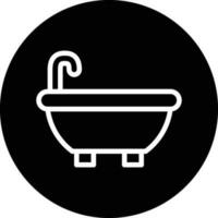 Badewanne-Vektor-Icon-Design vektor