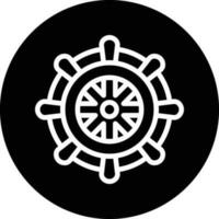 Schiff Rad Vektor Symbol Design
