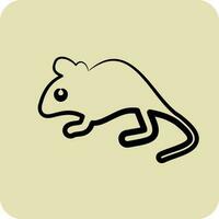 ikon mus. relaterad till inhemsk djur symbol. glyf stil. enkel design redigerbar. enkel illustration vektor