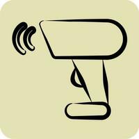 Symbol Barcode Scanner. verbunden zu schwarz Freitag Symbol. Glyphe Stil. Einkaufen. einfach Illustration vektor